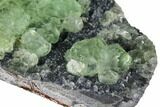 Green Fluorite on Druzy Quartz - China #132782-2